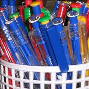 Picture Of Basket Of Pens And Pencils