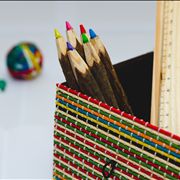 Wooden Ruler And Pencils
