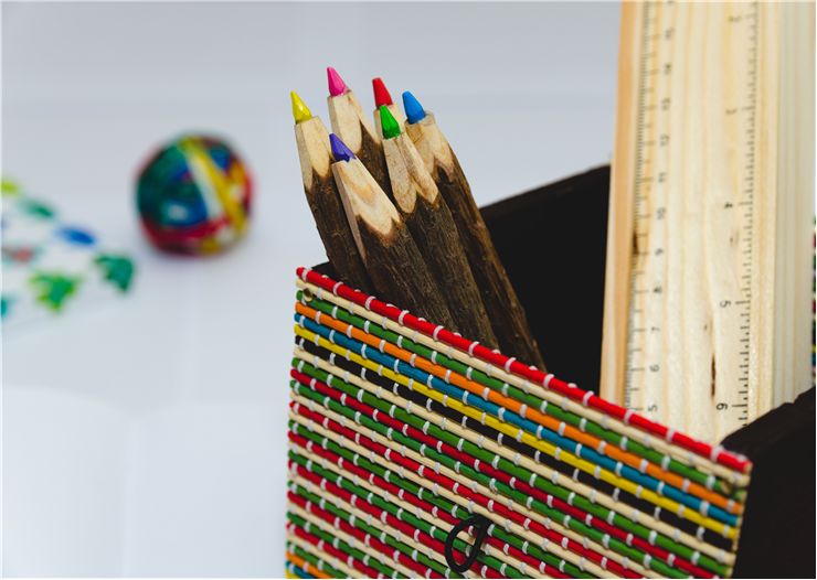 Wooden Ruler And Pencils